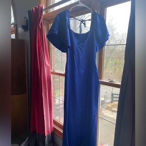 Royal blue satin dress NWT
